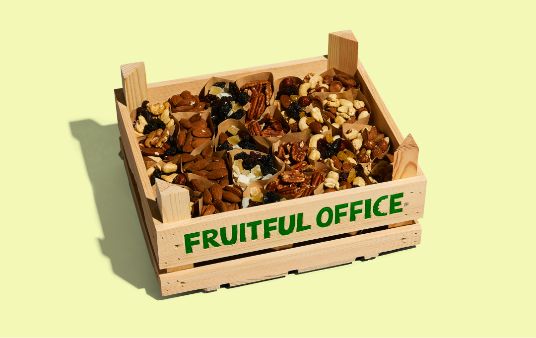 Nussmischung fürs Büro, eine Kiste Nüsse bestellen