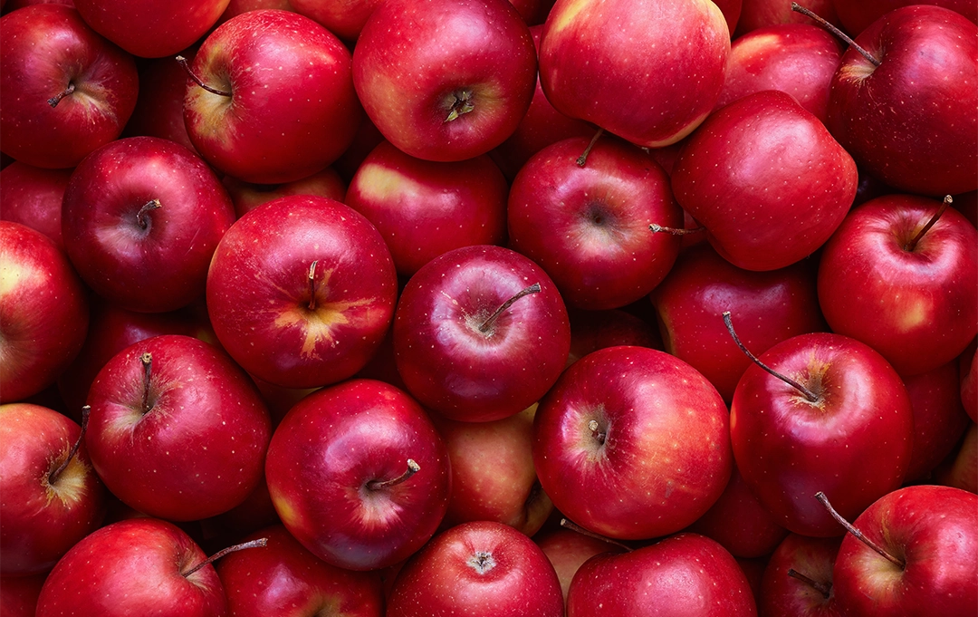 Rote Äpfel – knackiges Obst für den Arbeitsalltag